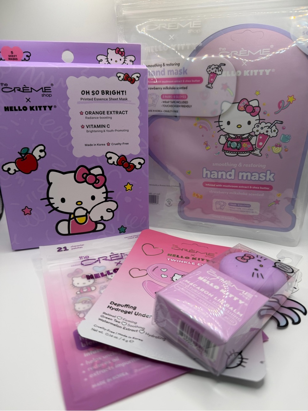 Hello Kitty Pink & Purple Hand Mask Set